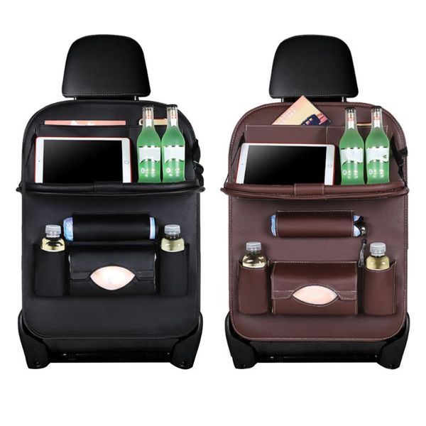 

car seat storage hanging bag leather belt tray folding folding plate car seat bag