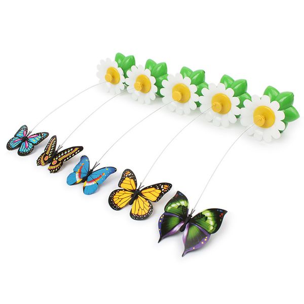 

pet cat kitten electric rotating butterfly/bird rod cat teaser toy