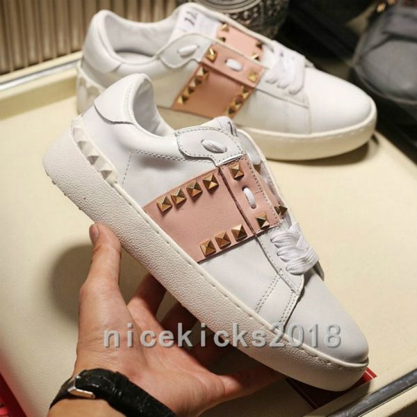 

valentine shoes fashion man woman casual shoes spike fashion leisure athletic skateboarding shoes, Black