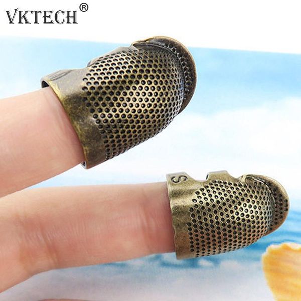 

античная латунь металл шитье наперсток иглы ретро finger protector наперстка кольцо handworking иглы для шитья аксессуары размер s m, Black