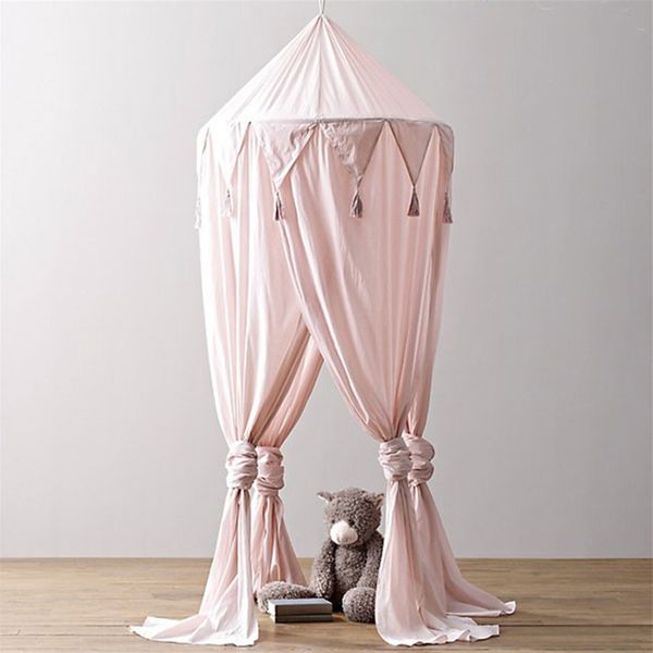 

pest control room decor round dome hanging baby kid curtain reading bed canopy mosquito net bedcover chiffon tassel playing