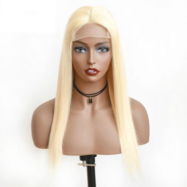 

blonde lace front wig lace front human hair wigs honey blonde human hair remy wigs 4*4 lace wig straight hair, Black