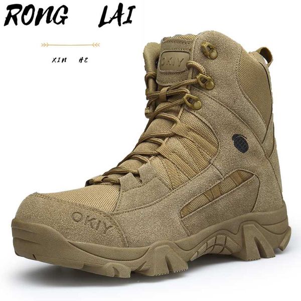 

men's outdoor sports hiking boots camping high-quality fans tactical shoes desert combat ankle boots shoes climbing new