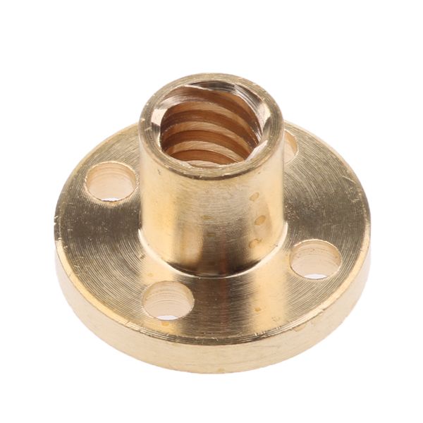 

brass t8 nut 2mm pitch for 3d printer 8mm threaded rod lead screw