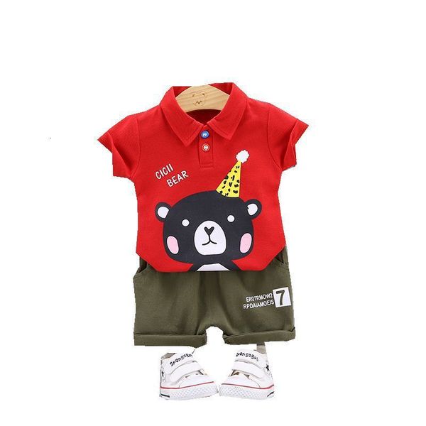 

2020 children clothes suit new summer baby boys girls casual cartoon t shirt shorts 2pcs/sets kid toddler coat infant sportswear, White