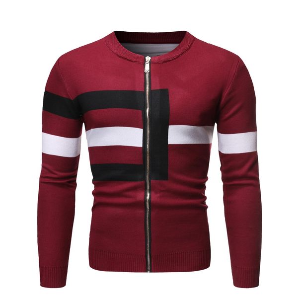 

men's new style pull homme 2019 knitted cardigan sweater coat fashion warm sweaters chompas para hombre #ss, White;black
