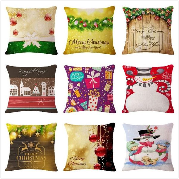 

45*45cm merry christmas pillow cartoon snowman christmas cushion decorative