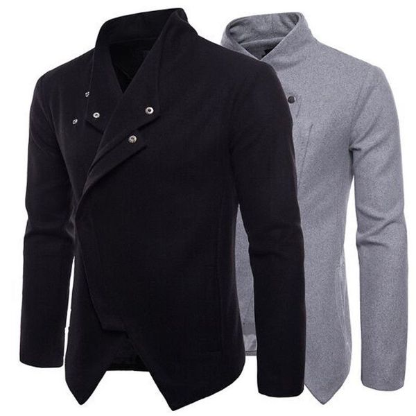 

новое поступление мужской жакет slim fit высокое качество мужская осень зима одежда человек стенд collor куртки кнопка теплый чистый цвет па, Black;brown
