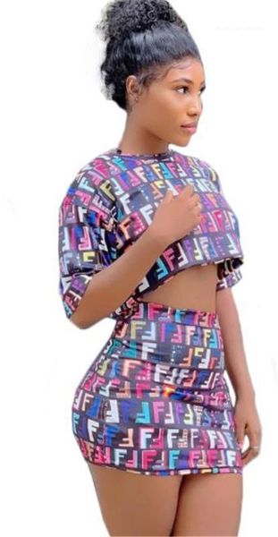 

sport suits designer luxury womens suits ff letter print 2pcs short sleeve dress summer ladies, White