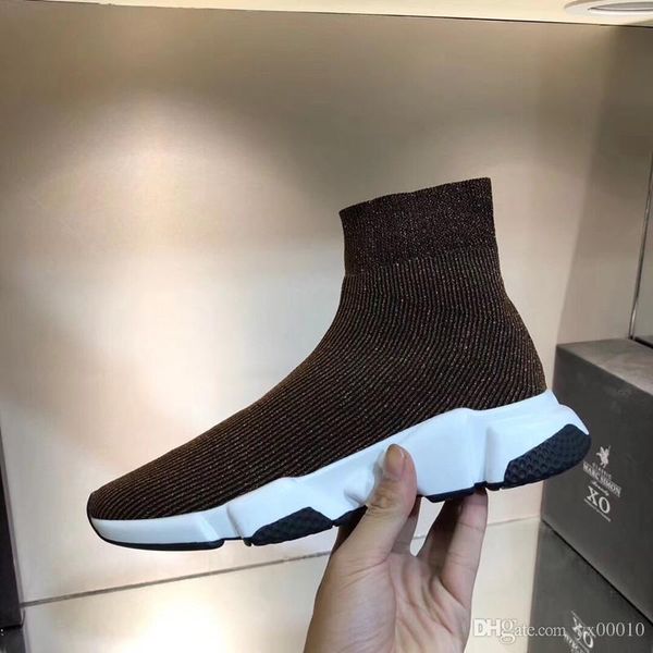 

2019 fashion triple s designers sock casual sport shoes luxurious brand women high black speed sneakers loafers fz18010313