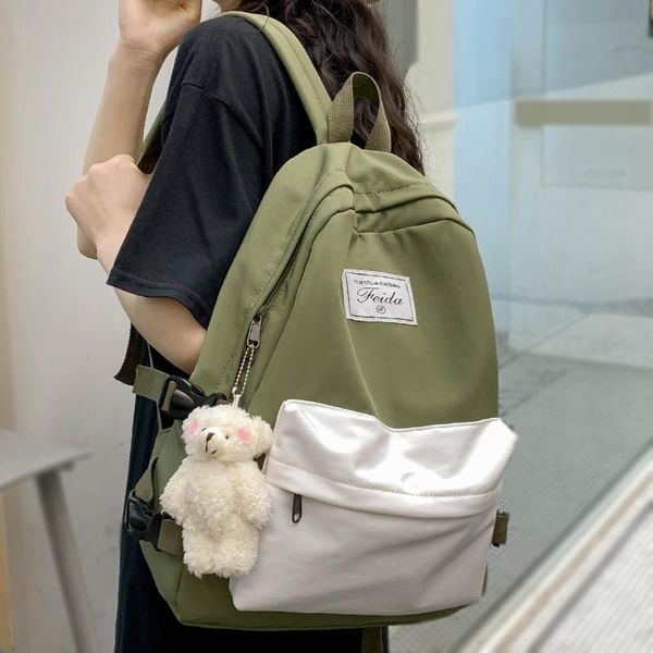 

female college student backpack cute women harajuku school bag kawaii book fashion ladies backpack waterproof nylon girl bag new
