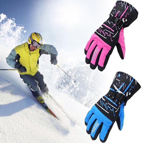 

ski gloves velvet padded anti-slip waterproof windproof warm ski gloves