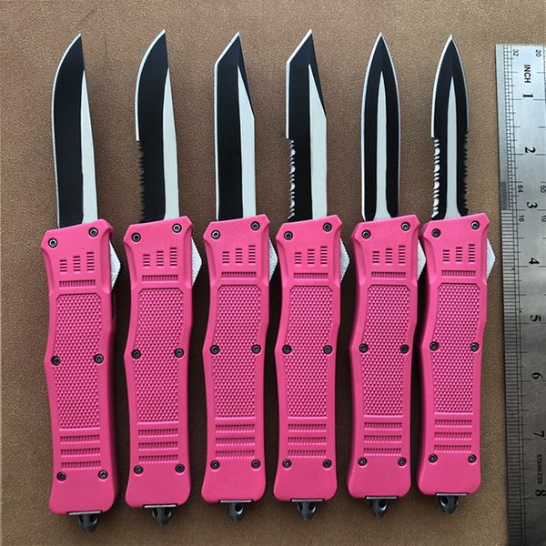 

Medium 616 Combat Double action auto Tactical Rescue knife A161 Pink 440C Blade Camping Survival EDC Knives Outdoor Gear P892M R