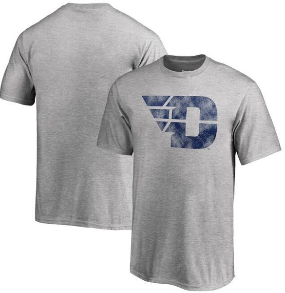 

Men's Navy Dayton Flyers Fans Tops and Tees Gray Red Basketball Sport T-Shirt