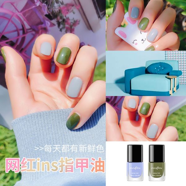 

a nail polish-baking quick-drying waterproof non-toxic lasting the inalienable explicit white ins tone-on-tone