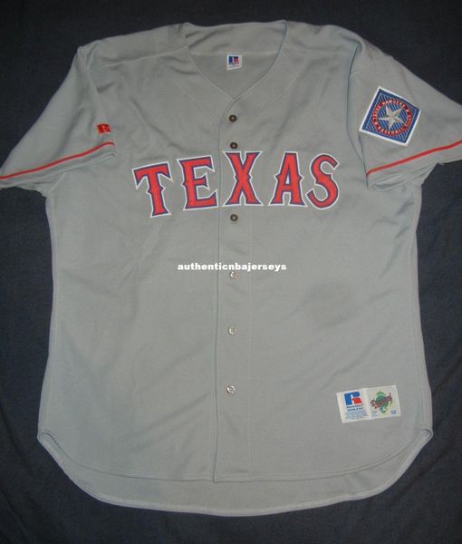 

retro russell athletic texas grey jersey 1995 blank rodriguez mens stitched baseball jerseys, Black;blue