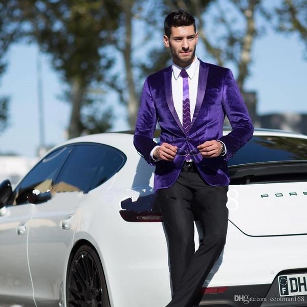 

men'svelvet wedding tuxedos lapel groom groomsmen tuxedos man blazers jacket excellent 2 pieces suits (jacket+pants+tie, White;black