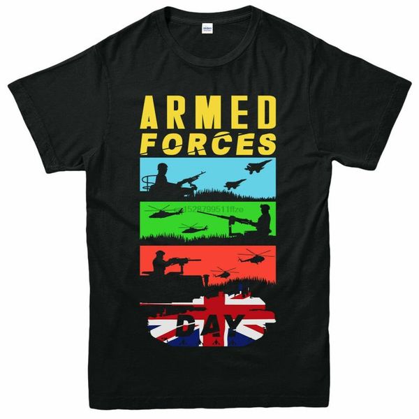

armed forces day t-shirt britain british army kids tee top, White;black