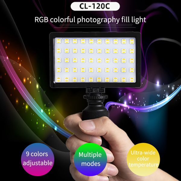 

ulanzi 50 beads mini rgb led video light on-camera light built-in battery for nikon canon sony dslr smartphone vlog fill light