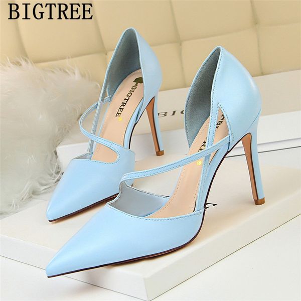 

high heels sandals women pumps women shoes designer heels bigtree shoes leather fetish high sweet pups chaussures femme, Black