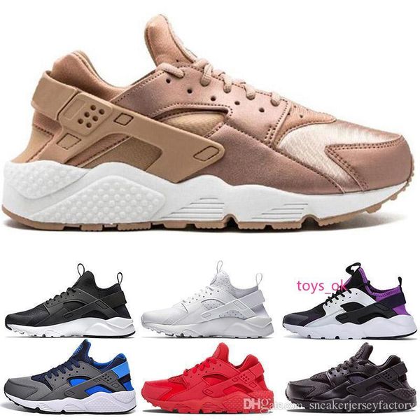 

huaraches 2019 shoes 1.0 4.0 mens womens run shoe rose gold pink triple white black classic huarache trainers sneakers sports shoe