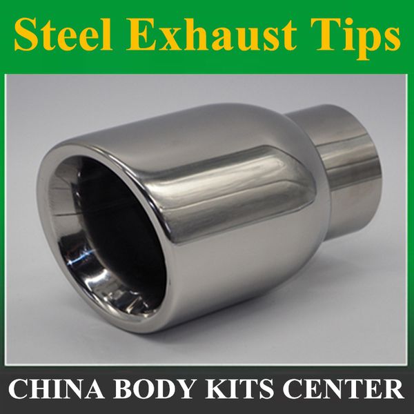

1pcs stainless steel exhaust pipe car universal exhaust muffler pipe tip cover tip accessories