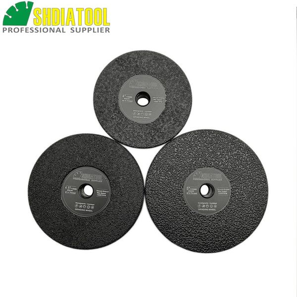 

shdiatool 1pc 4" 4.5" 5" m14 or 5/8-11 thread vacuum brazed diamond flat grinding wheel diameter 100/115/125mm grinder disc