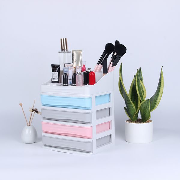

plastic cosmetic organizer makeup organizer make up storage drawer box container nail casket holder desksundry storage case