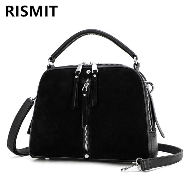 

rismit latest women suede split leather shoulder bag fashion lady saddle handbag casual hobo messenger handle bags