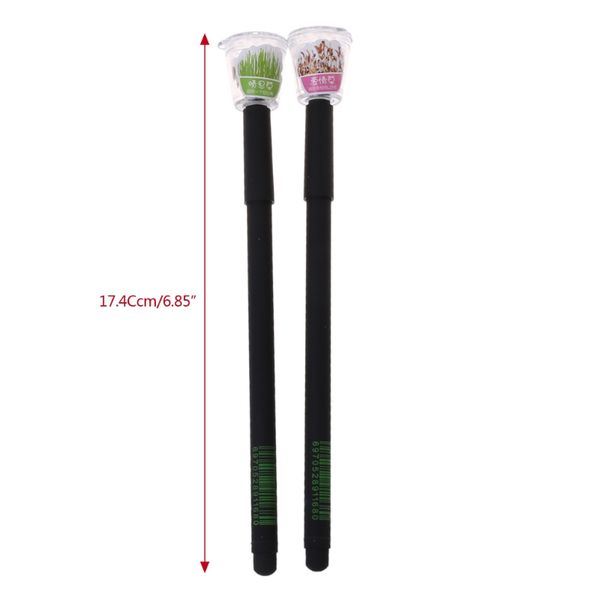 

2pc 0.38mm cute garden grow grass gel pen stationery creative gift school supply h7ec