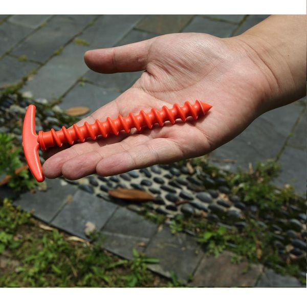 

15pcs plastic tent pegs garden landscape stake for holding camping tents, rain tarps and landscape fabric lawn edging