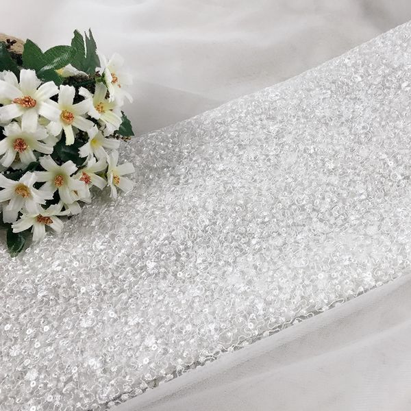 

1 meter beige vintage snowflake embroidery lace fabric mesh fabric for wedding veil prom dress decoration accessories, Black;white