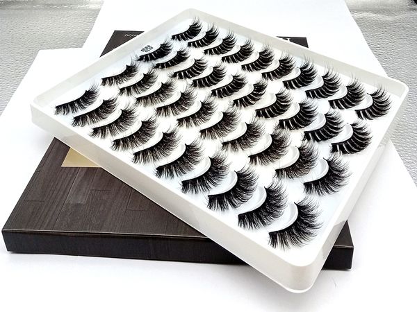 

hbzgtlad 20 pairs 15-25mm natural 3d false eyelashes fake lashes makeup kit mink lashes extension mink eyelashes maquiagem gl