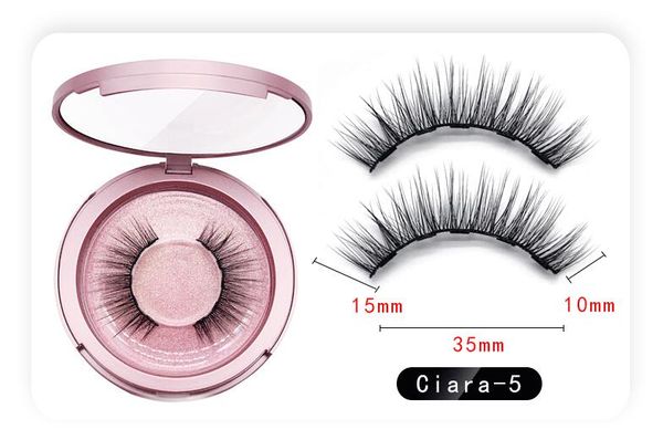 

2 pairs five magnetic eyelashes set needn't glue fake lashes comes with magnetic liquid eyeliner + tweezer 10 models easy to wear dhl f