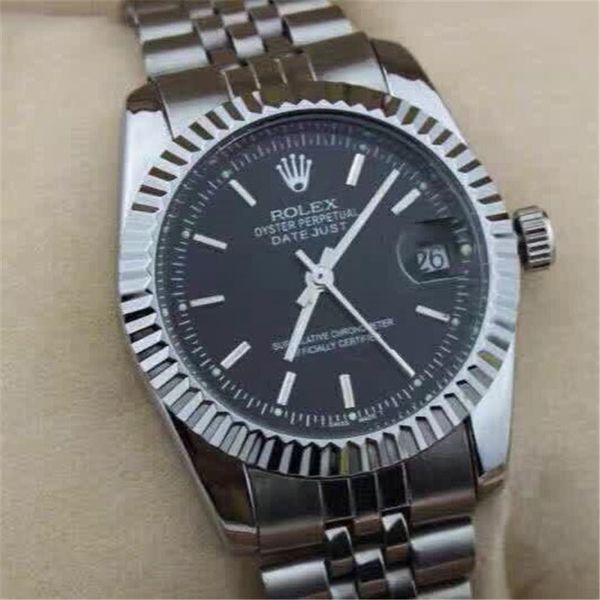 

tooth ring 36/40mm luxury mens watches automatic watch new luxury fashion brand gold watch men and women gift clock relogio wristwatch, Slivery;brown