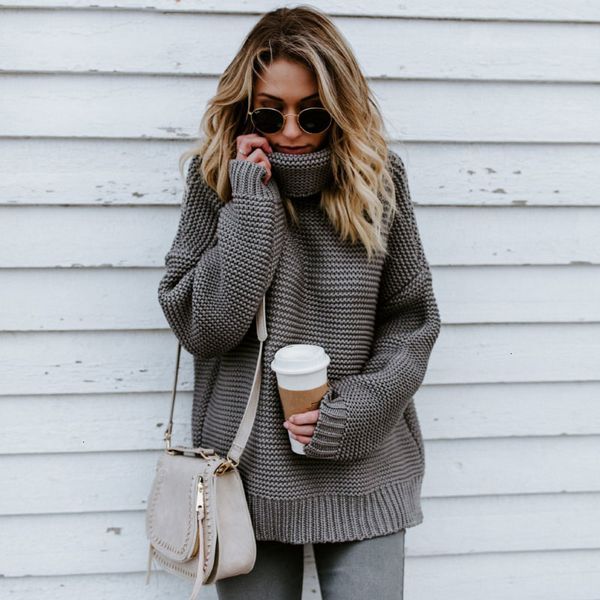 

women designer sweater womens sweaters autumn long sleeve sweater pullover casual looseturtleneck warm sweater winter cable knitted, White;black