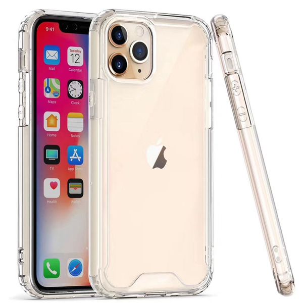 

for iphone 11 pro max case clear acrylic tpu pc shockproof cover for xr xs max 7 8 plus samsung note 10 s10 s9 plus