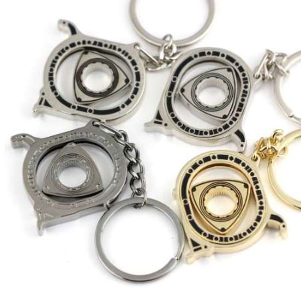 

wankel engine keychain key ring rotary engine car key chain key holder portachiavi chaveiro llaveros hombre, Slivery;golden