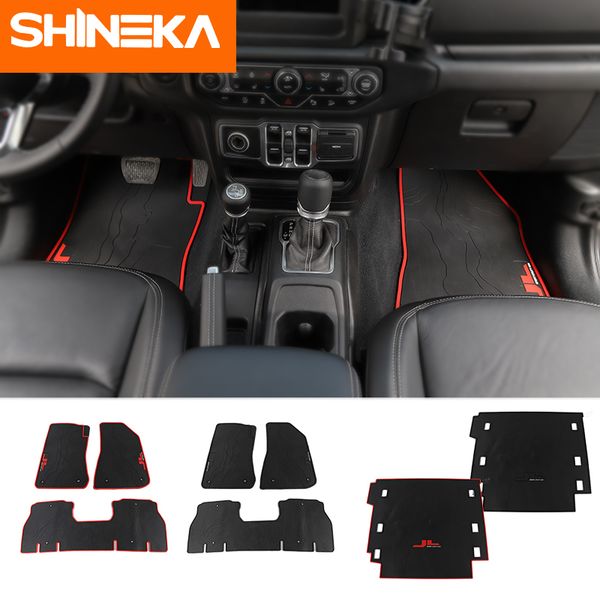 

shineka floor mats for wrangler jl 4 doors trunk rubber mat waterproof floor mat for jl 2018