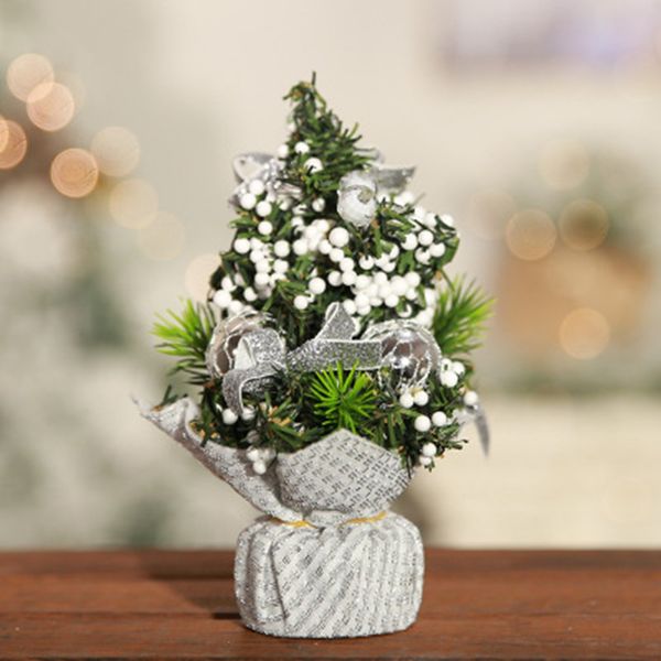

2018 new mini small christmas tree small christmas tree deskdecoration linen bright cloth