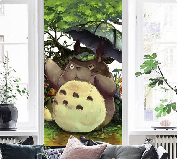 

self-adhesive] 3d my neighbor totoro 7625126 japan anime wall paper mural wall print decal murals