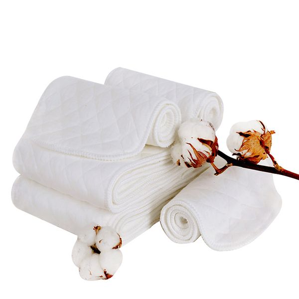 

10pcs reusable baby diapers cloth diaper inserts 3 layer insert cotton washable babies care eco-friendly diaper