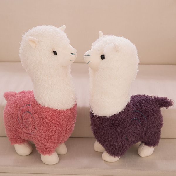 

lovely cartoon plush toys, cute alpaca rag dolls, various colors, pillow bolster, for party kid' birthday gifts, collecting, home decor