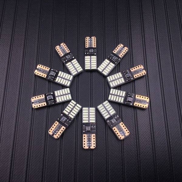 

no polarity canbus error t10 bulbs with 4014 smd 24 led interior light 194 168 w5w lamp white no obc error amber red