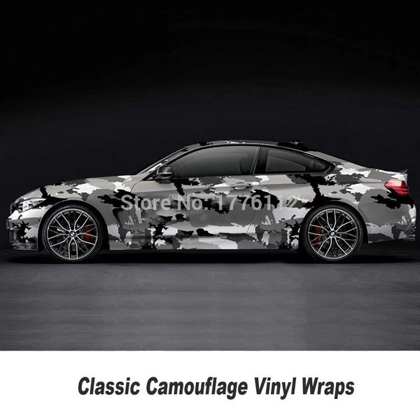 

black grey camo vinyl car wrap styling with air bubble camouflage vinyl size:1.52*5/10/15/20/25/30m multiple styles