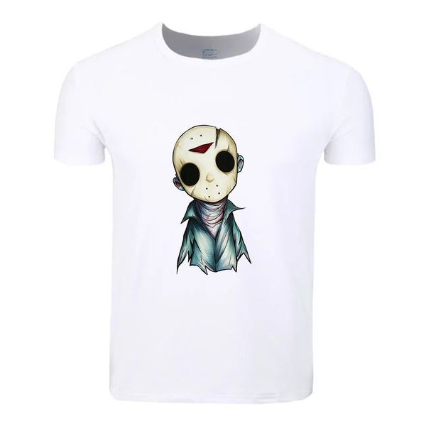 

jason vorhees friday the 13th cotton students t-shirt custom casual short sleeve men women boys girls t shirt tees kids tshirt, White;black