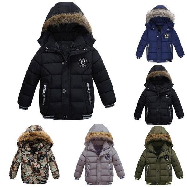 

2019 fashion coat children winter jacket coat boy jacket warm hooded kids clothes baby boy clothes cocuk mont 1225, Blue;gray