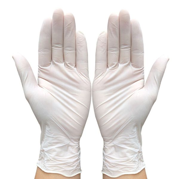 

1 box disposable latex gloves white non-slip acid and alkali laboratory rubber latex gloves household cleaning products