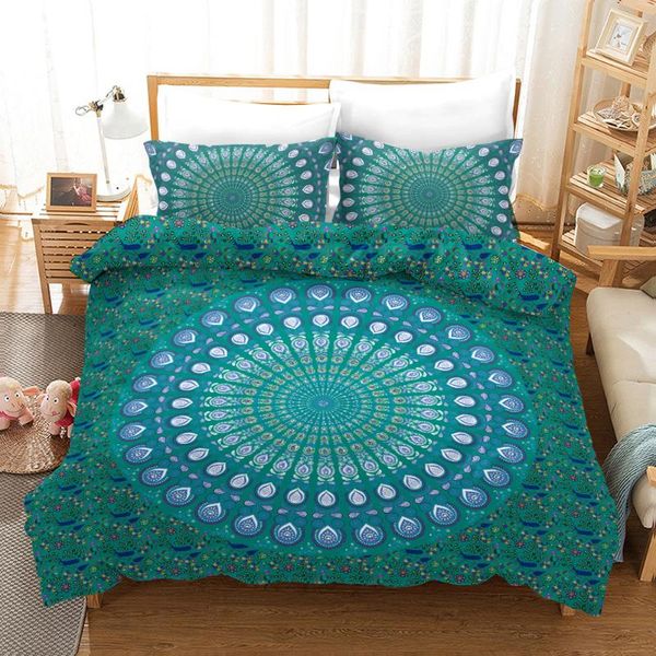 

3d bohemia mandala print bedding set duvet covers pillowcases one piece comforter bedding sets bedclothes bed linen 03