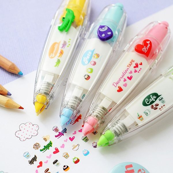 

сладкого цветочных ленты перо смешного стикер дети канцелярского декор лента этикетка наклейка бумага коррекция лента c621
